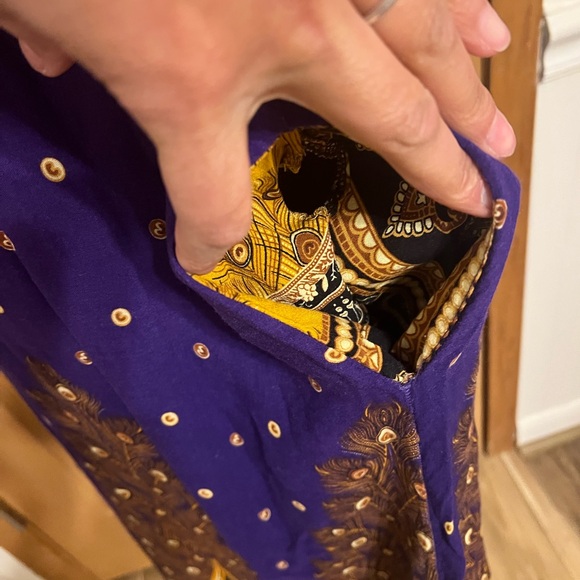 PEACOCK Deep purple kaftan dress - Picture 5 of 6